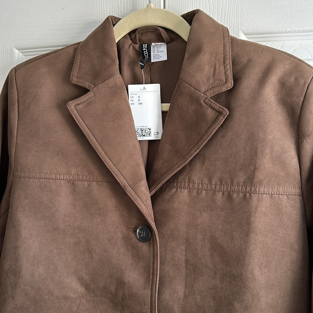 NWT 🏷️ H&M suede jacket (faux) - Picture 10 of 16